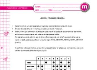 Juego: palabra cifrada