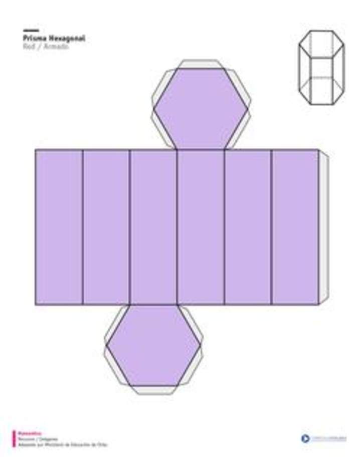 Red de un prisma regular de base hexagonal