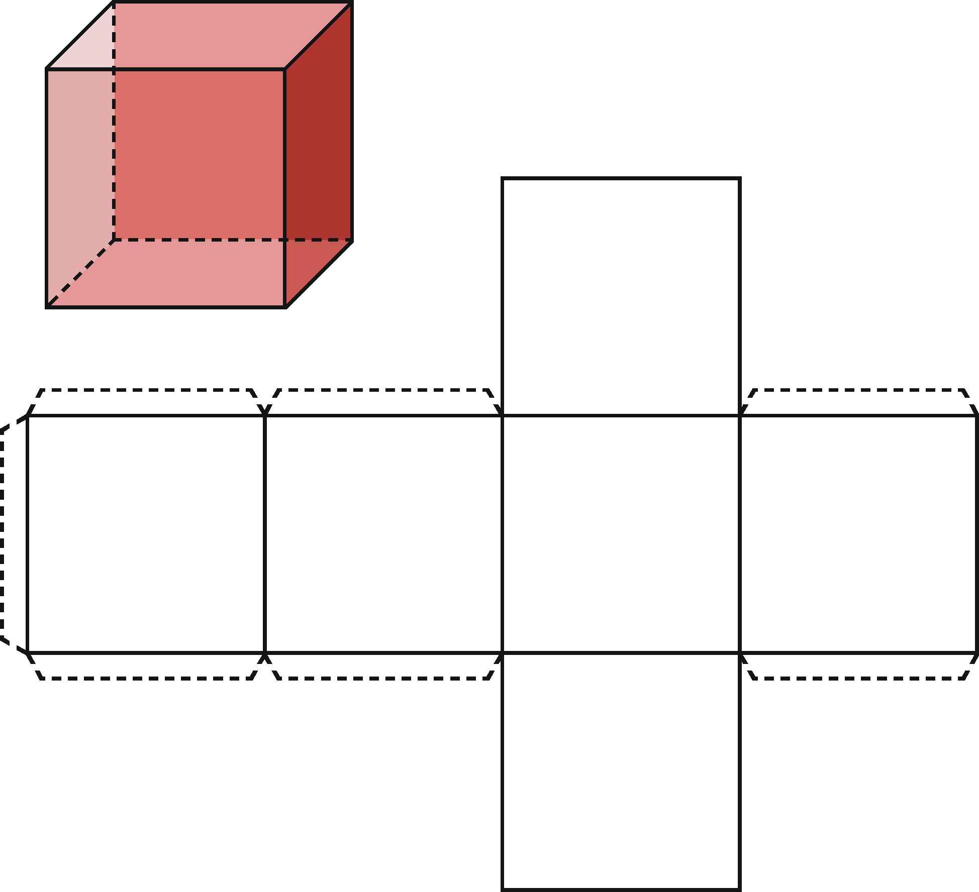 Como Se Hace Un Cubo Red de un cubo - Curriculum Nacional. MINEDUC. Chile.