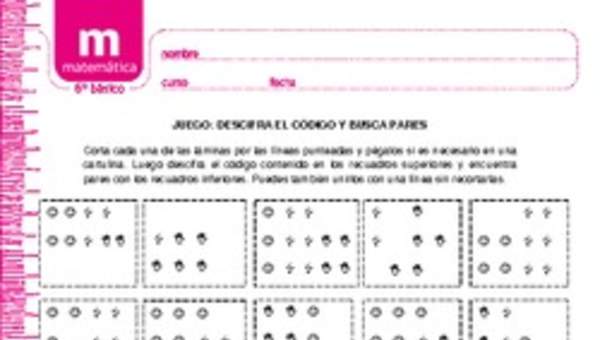 Juego: descifra el código y busca pares