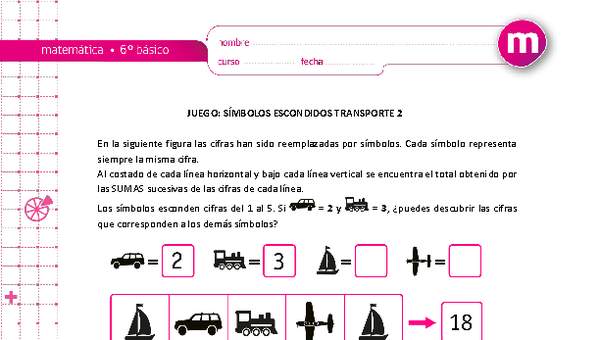 Juego: símbolos escondidos transporte 2