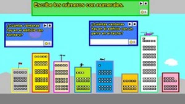 Cuenta ventanas edificio y escribe números simbólicamente (II)