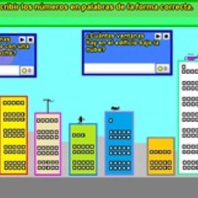 Cuenta ventanas edificio y escribe números en palabras (I)