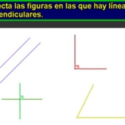 Identificar figuras con líneas perpendiculares
