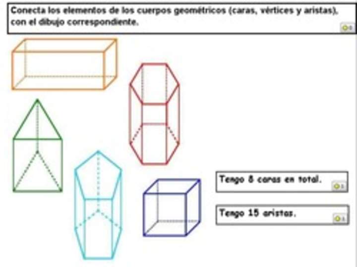 Identificar número de caras y aristas en figuras 3D dadas (I)