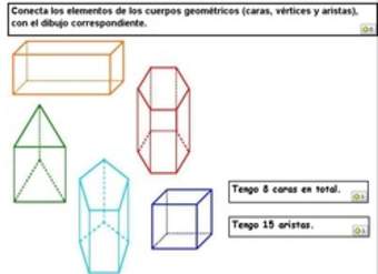 Identificar número de caras y aristas en figuras 3D dadas (I)