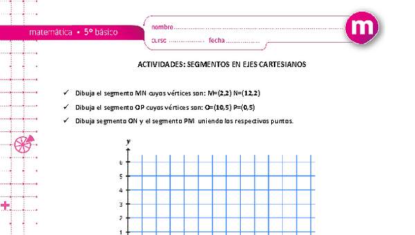 Segmentos en ejes cartesianos