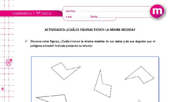 ¿Cuáles figuras tienen la misma medida?