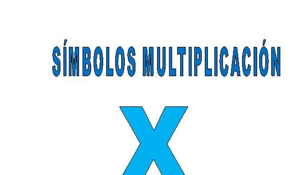 Símbolo multiplicación