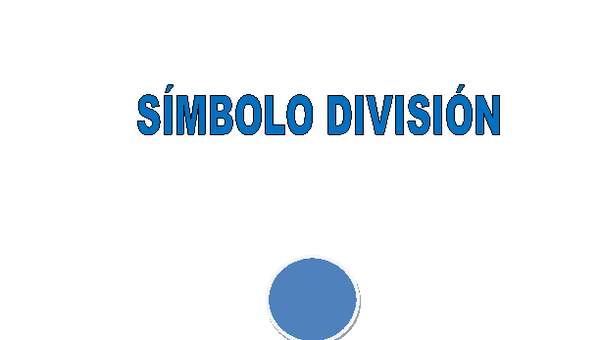 Símbolo división