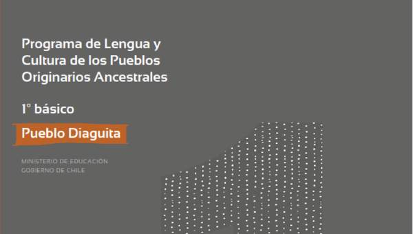 Programa de Lengua y cultura de los pueblos originarios ancestrales 1° básico: Pueblo Diaguita