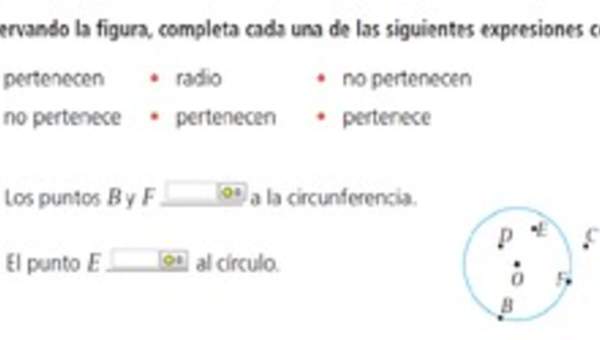 Puntos en la circunferencia y círculo (I)