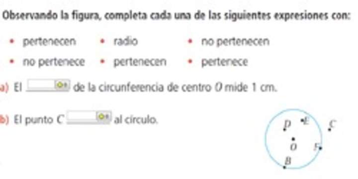 Puntos en la circunferencia y círculo (II)