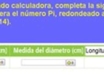 Cálculo de la medida del radio y del diámetro a partir de la medida de la longitud de una circunferencia