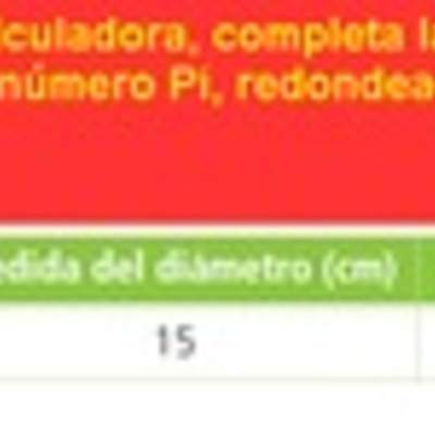 Cálculo de la medida del radio y de la longitud de una circunferencia a partir de la medida del diámetro