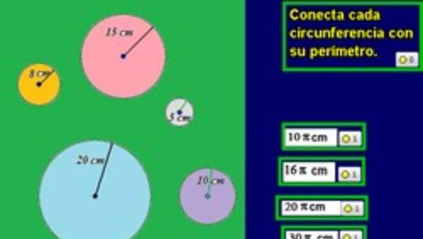 Unir circunferencias con perímetros (I)