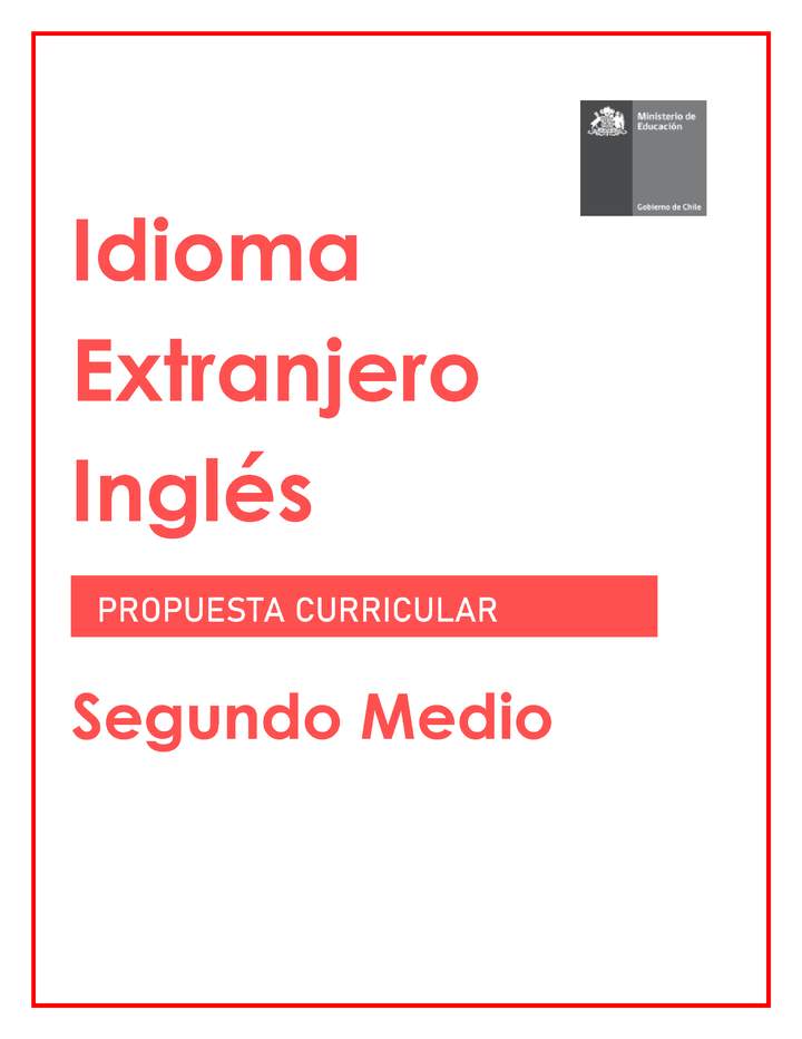 Programa de Inglés (Propuesta) 2° medio