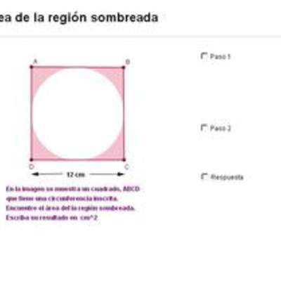 Área de una región sombreada