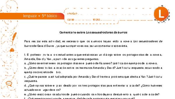 Comentario sobre Los secuestradores de burros