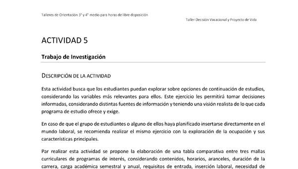 Actividad sugerida - Parte 2 - Actividad 5 - Trabajo de Investigación