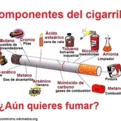 Infografía componentes del cigarrillo