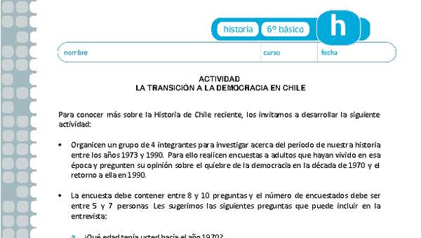 La transición a la democracia en Chile