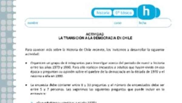 La transición a la democracia en Chile