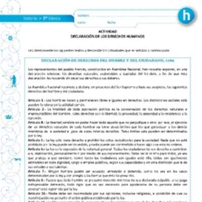 Declaración de los derechos humanos