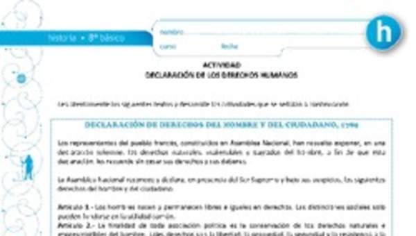 Declaración de los derechos humanos