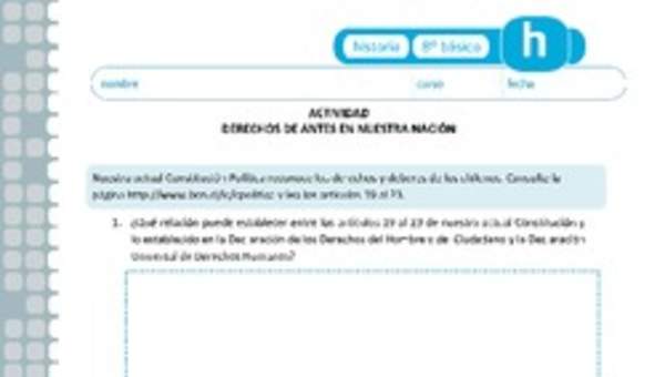 Derechos de antes en nuestra nación