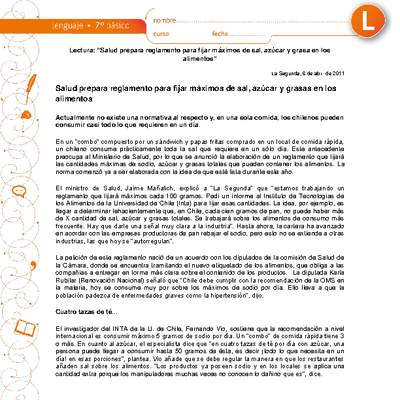 Salud prepara reglamento para fijar máximos de sal, azúcar y grasa