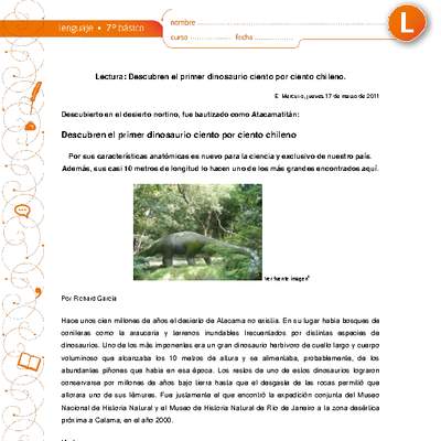 Descubren dinosaurio ciento por ciento chileno