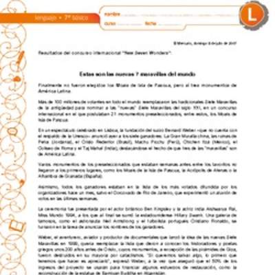 Estas son las 7 nuevas maravillas del mundo