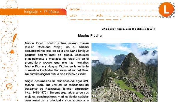 Machu Pichu