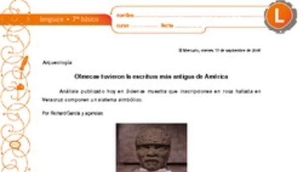 Olmecas tuvieron la escritura más antigua de América