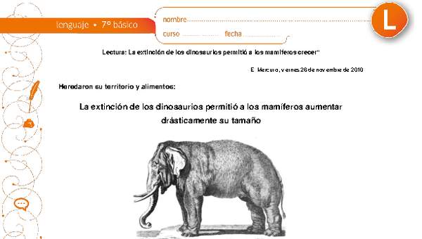 La extinción de los dinosaurios permitió a los mamíferos aumentar drásticamente su tamaño