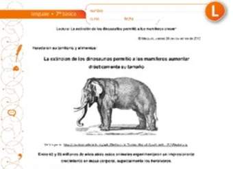 La extinción de los dinosaurios permitió a los mamíferos aumentar drásticamente su tamaño