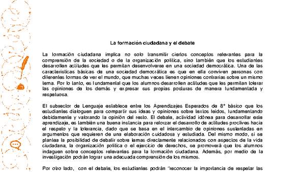 Formación ciudadana y debate