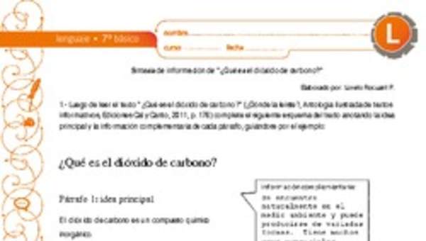 Síntesis de información de "¿Qué es el dióxido de carbono?"