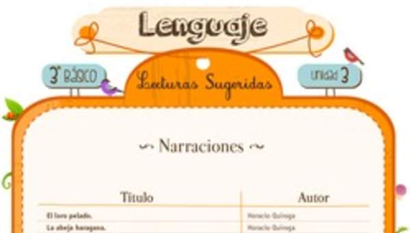 Narraciones sugeridas para la tercera unidad