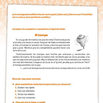 Vocabulario Trompo