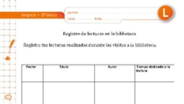 Registro de visitas a la biblioteca