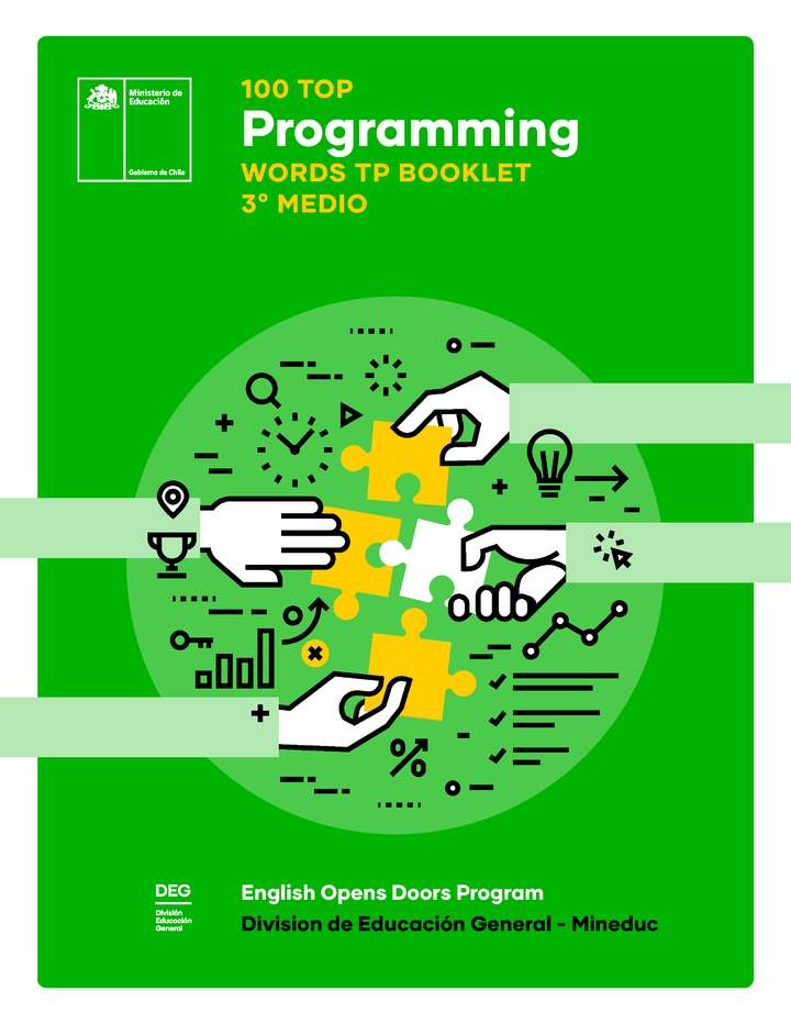 Libro UCE: 100 Top. Programming. Words TP booklet 3° medio