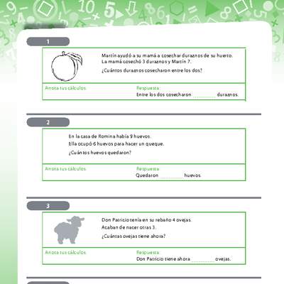 Resolución de problemas de adición y sustracción