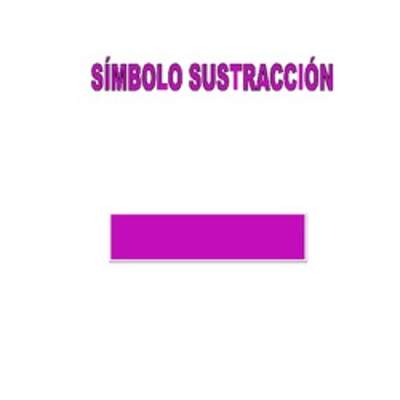 Símbolo sustracción