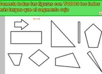 Comparar la longitud de formas geométricas