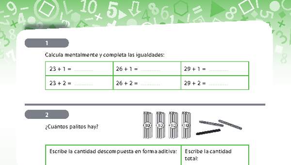 Actividades de adición y cáculo mental