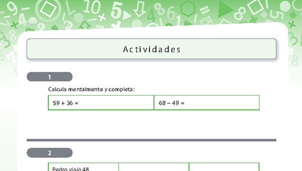 Actividades de sustracción