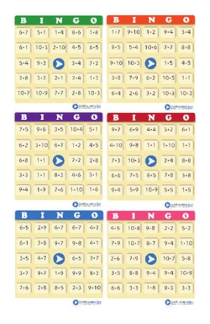 Bingo usando multiplicaciones (XII)