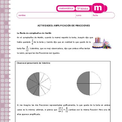 Amplificación de fracciones